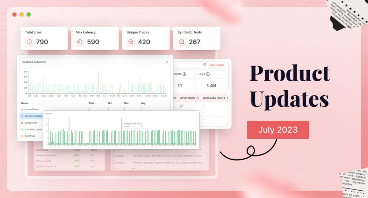 July Product Update: Custom Metrics For Logs